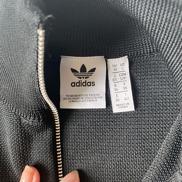 Adidas high-low long sleeve zip up crop top - Picture 4 of 6